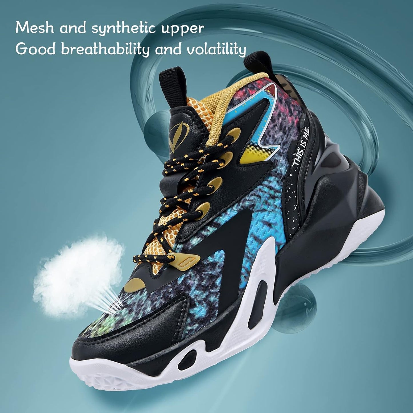 VITUOFLY Kids Basketball Shoes Boys Air Cushion Sneakers Girls Mid Top School Training Shoes Non-Slip Outdoor Sports Shoes Comfortable Boys Running Shoes Durable Little Kid/Big Kid