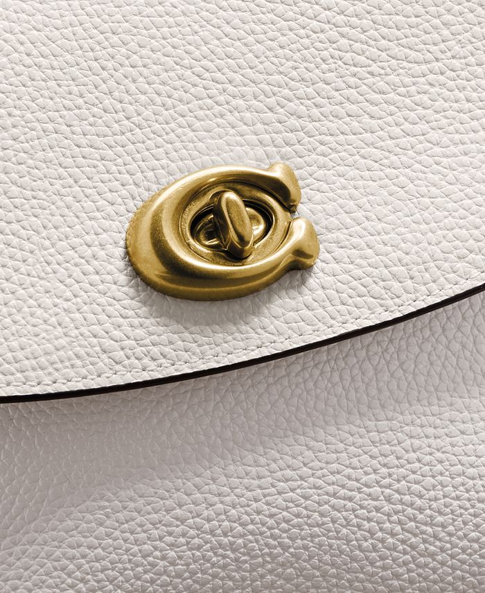 Polished Pebbled Leather Cassie Crossbody 19