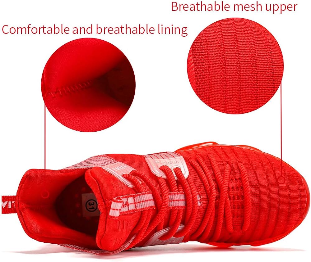 VITUOFLY Kids Basketball Shoes Boys Air Cushion Sneakers Girls Mid Top School Training Shoes Non-Slip Outdoor Sports Shoes Comfortable Boys Running Shoes Durable Little Kid/Big Kid