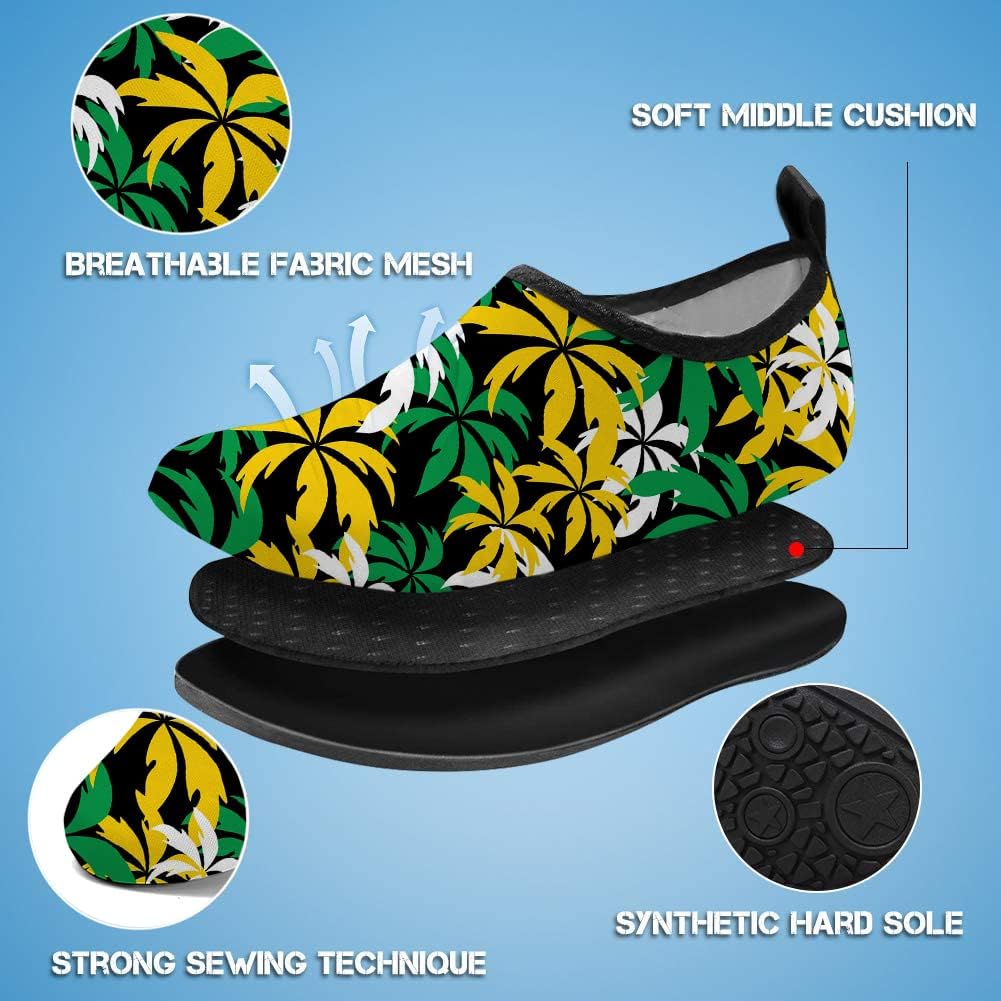 WEED WATER SHOES Water Shoes for Mens Womens Quick-Dry Aqua Socks Swim Beach Shoes for Outdoor Surfing Yoga