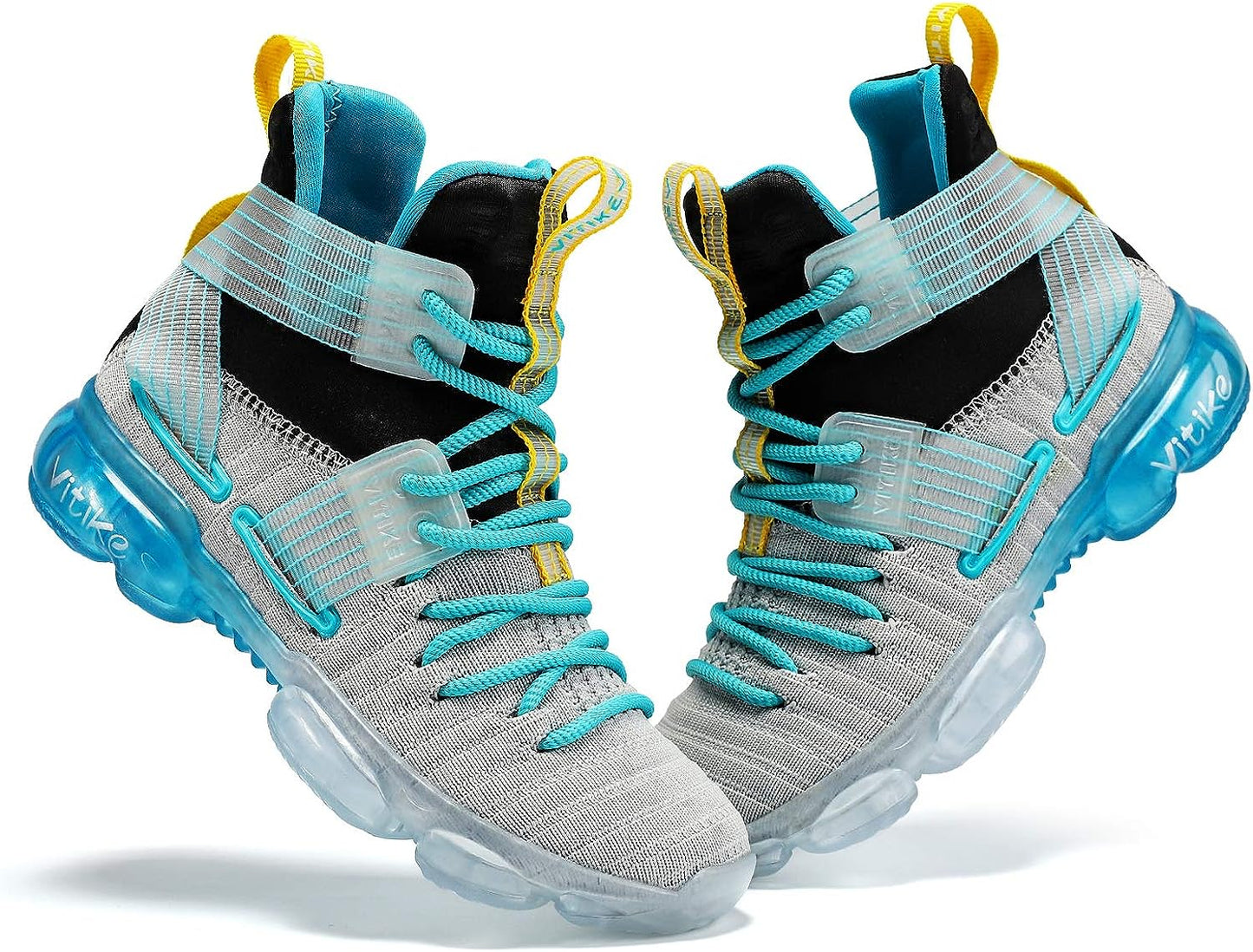 VITUOFLY Kids Basketball Shoes Boys Air Cushion Sneakers Girls Mid Top School Training Shoes Non-Slip Outdoor Sports Shoes Comfortable Boys Running Shoes Durable Little Kid/Big Kid