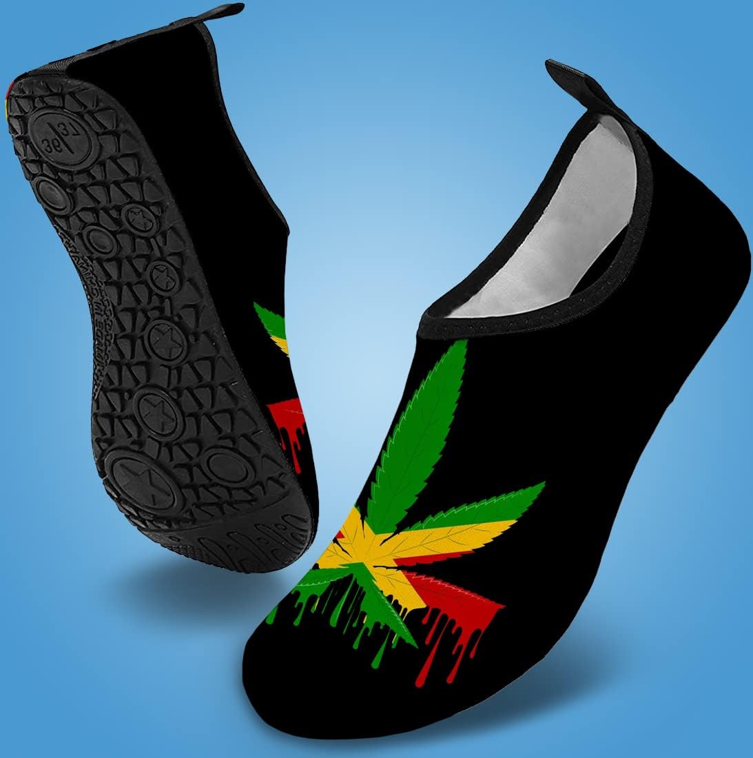 WEED WATER SHOES Water Shoes for Mens Womens Quick-Dry Aqua Socks Swim Beach Shoes for Outdoor Surfing Yoga