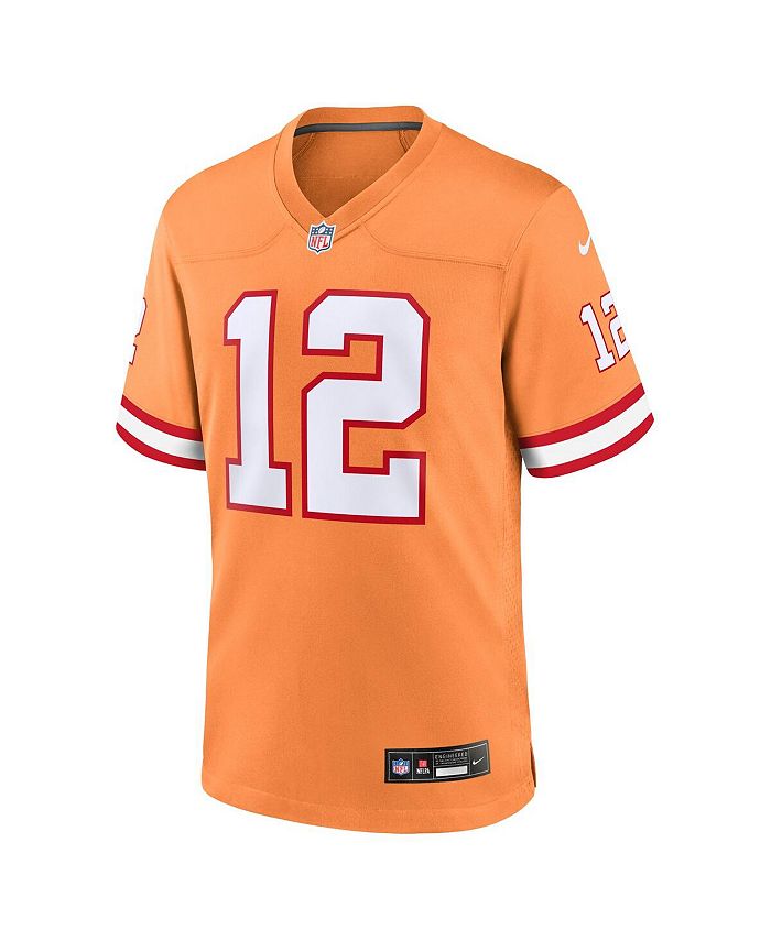 Men's Tom Brady Orange Tampa Bay Buccaneers Throwback Game Jersey