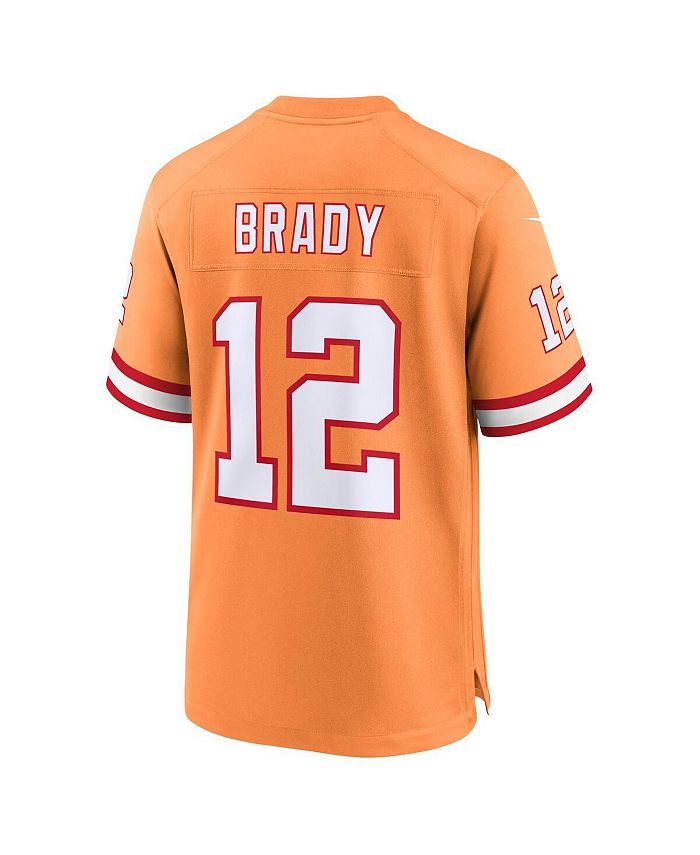 Men's Tom Brady Orange Tampa Bay Buccaneers Throwback Game Jersey