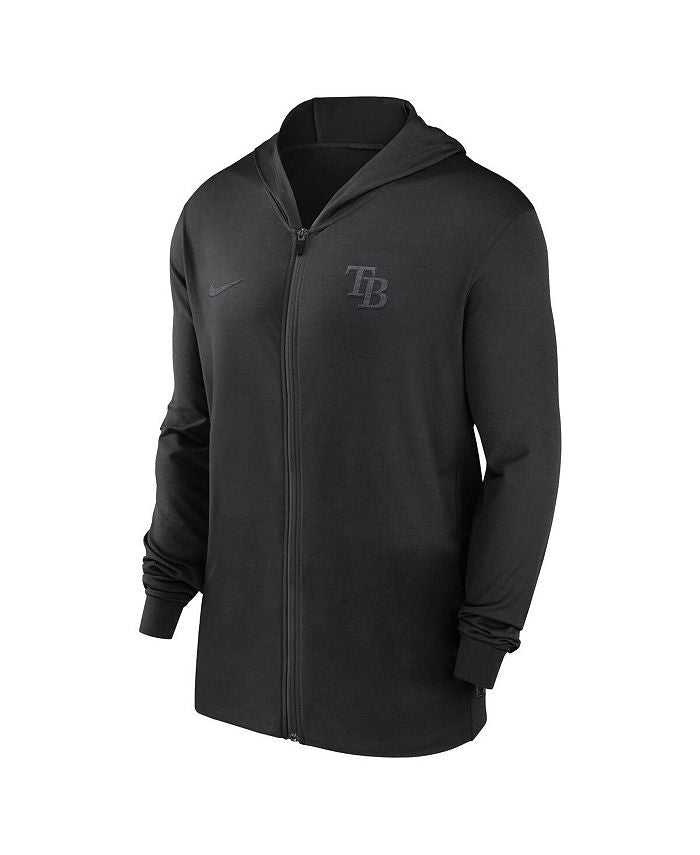 Men's Black Tampa Bay Rays Authentic Collection Travel Performance Full-Zip Hoodie