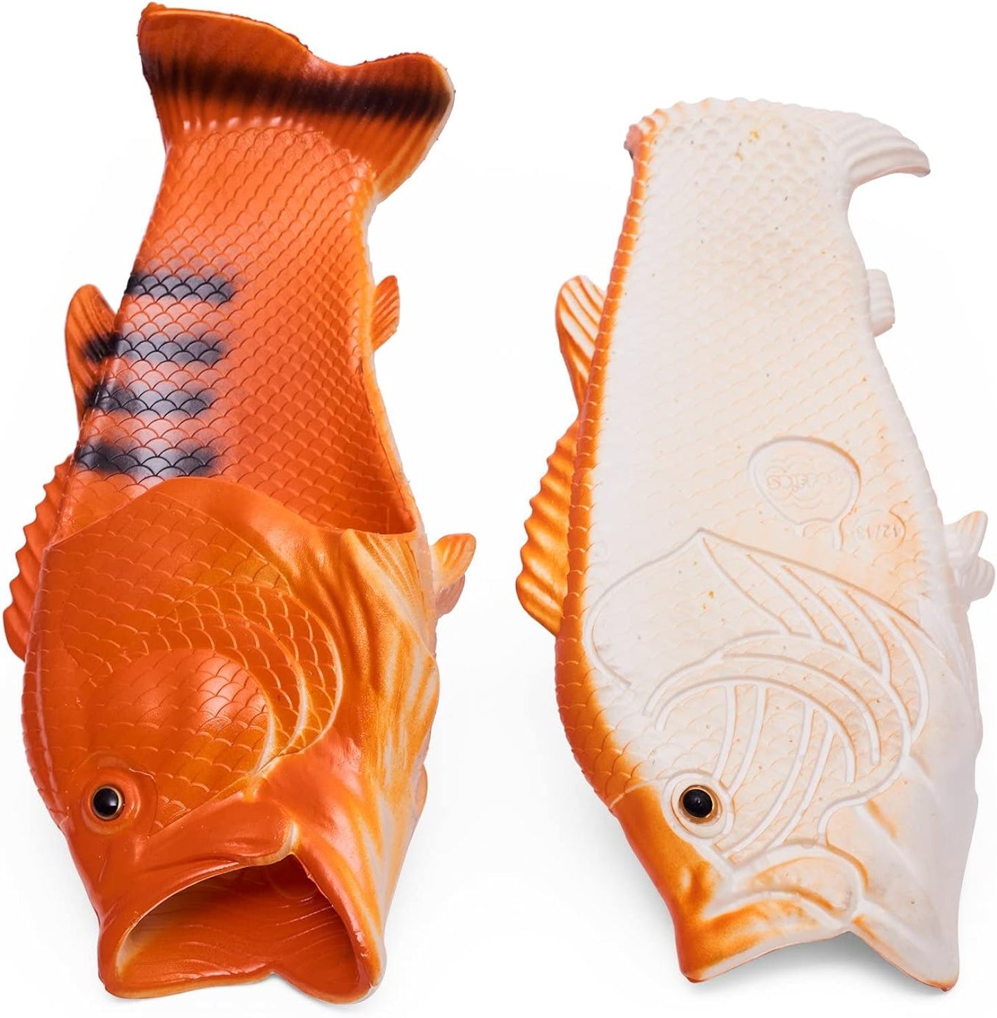 Coddies Fish Flip Flops | The Original Fish Slippers | Funny Gift, Unisex Sandals, Bass Slides, Pool, Beach & Shower Shoes | Men, Women & Kids