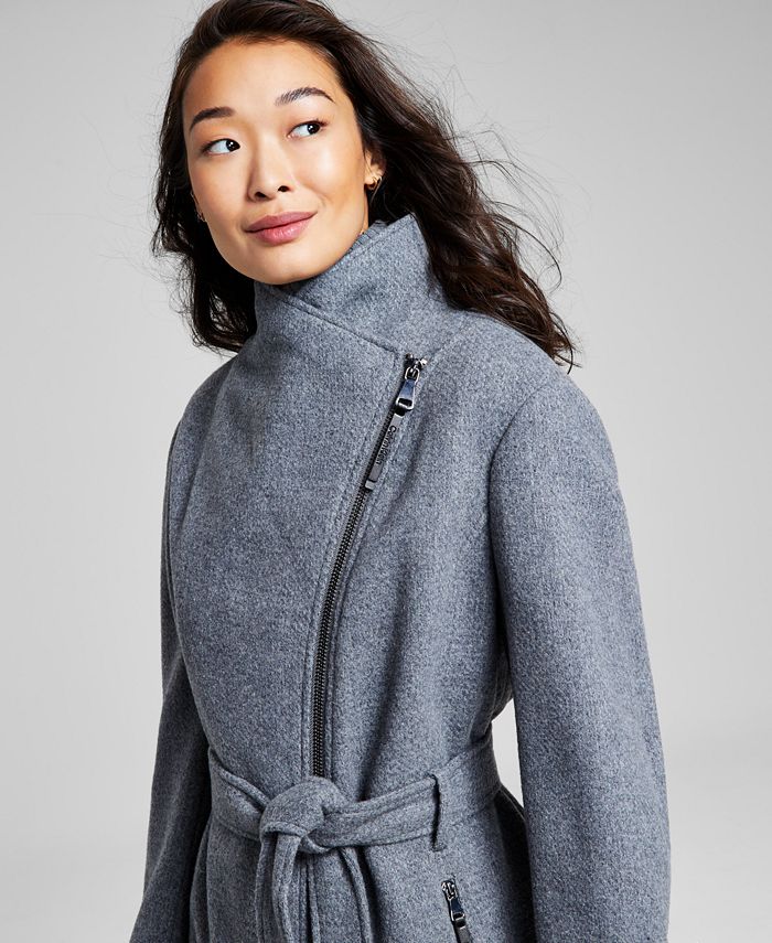 Women's Belted Wrap Coat, Created for Macy's