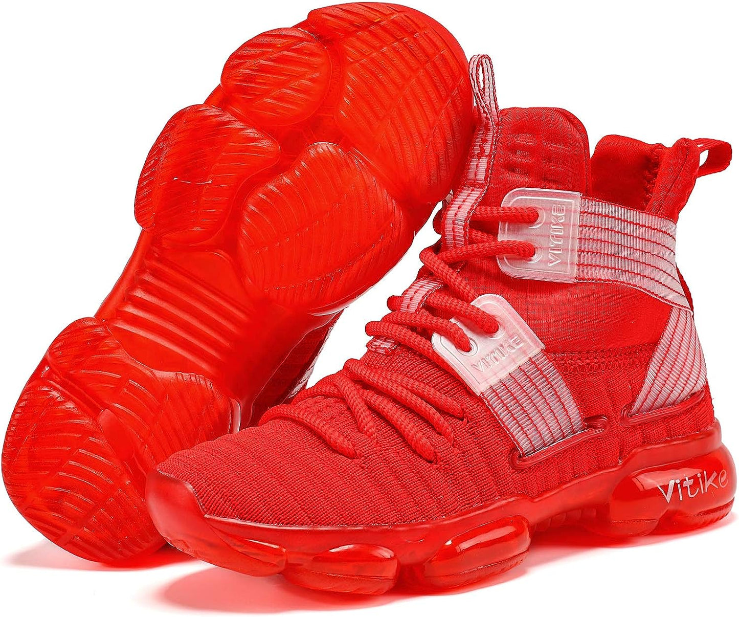 VITUOFLY Kids Basketball Shoes Boys Air Cushion Sneakers Girls Mid Top School Training Shoes Non-Slip Outdoor Sports Shoes Comfortable Boys Running Shoes Durable Little Kid/Big Kid