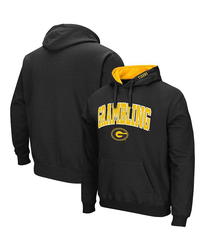 Men's Black Grambling Tigers Arch & Logo Pullover Hoodie