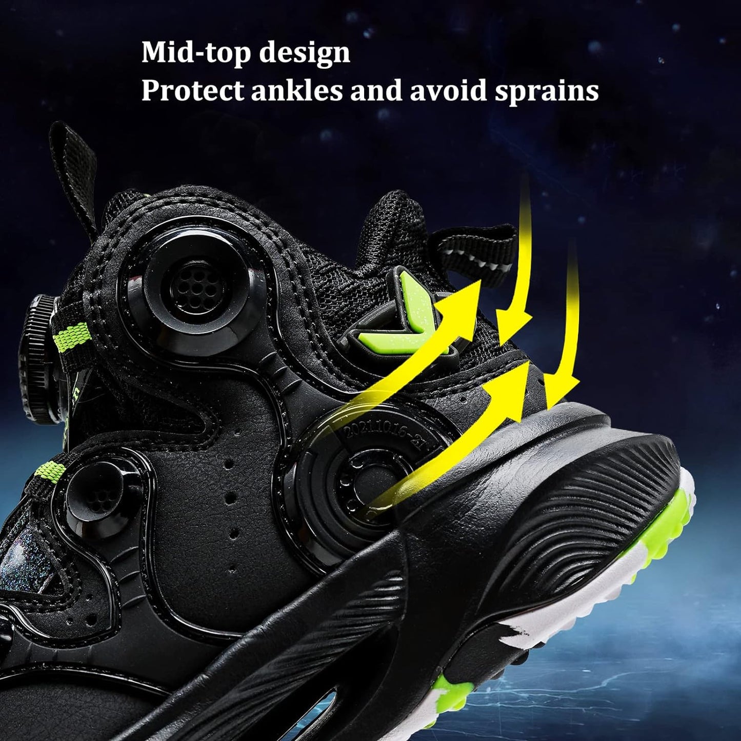 VITUOFLY Kids Basketball Shoes Boys Air Cushion Sneakers Girls Mid Top School Training Shoes Non-Slip Outdoor Sports Shoes Comfortable Boys Running Shoes Durable Little Kid/Big Kid