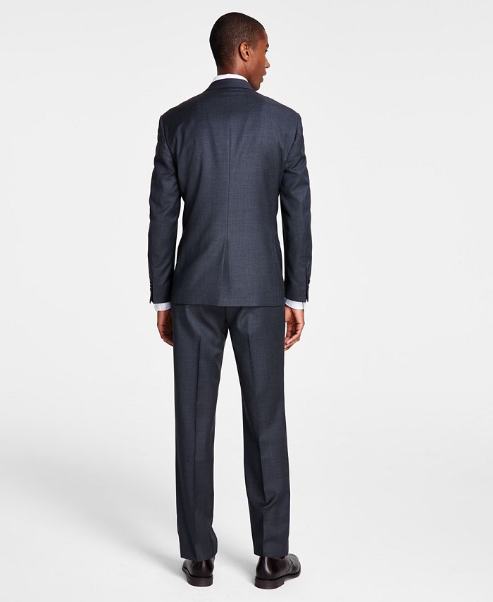 Men's Classic-Fit Wool Stretch Solid Vested Suit Separates