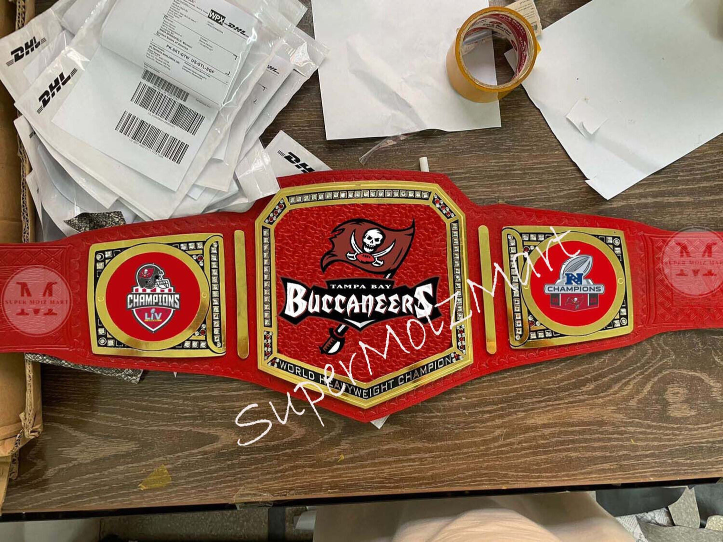 Tampa Bay Buccaneers NFL Championship belt American Super Bowl Football 2mm Bras