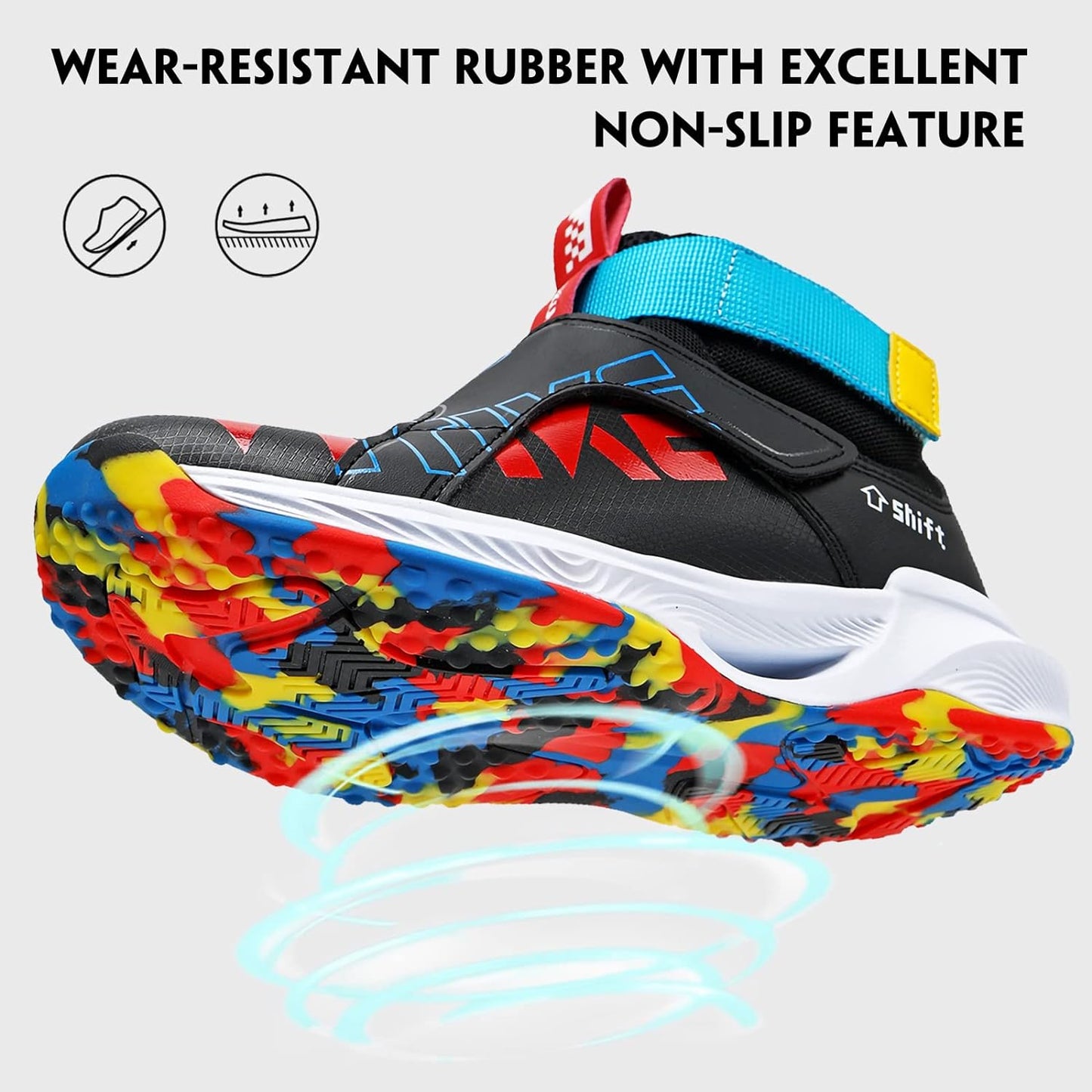 VITUOFLY Kids Basketball Shoes Boys Air Cushion Sneakers Girls Mid Top School Training Shoes Non-Slip Outdoor Sports Shoes Comfortable Boys Running Shoes Durable Little Kid/Big Kid