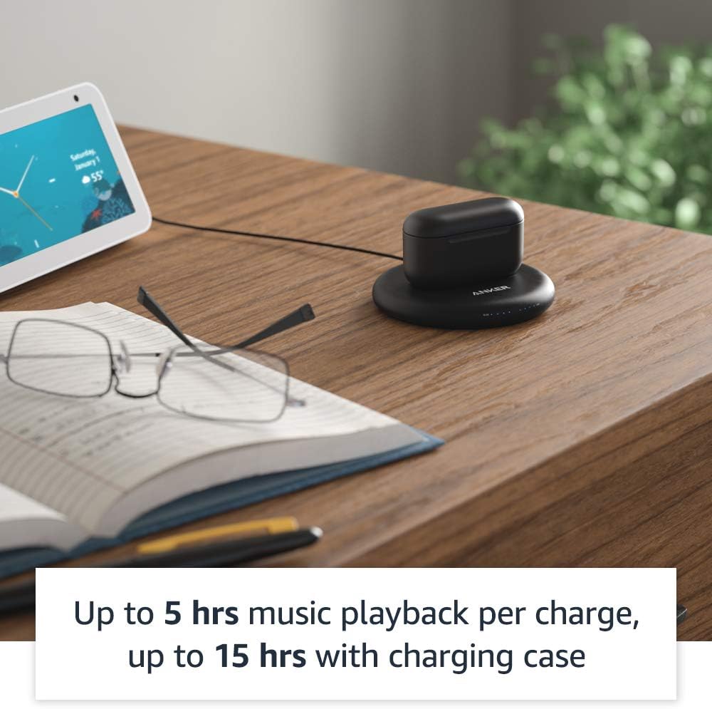 Echo Buds with Active Noise Cancellation (2021 release, 2nd gen) | Wired charging case | Black
