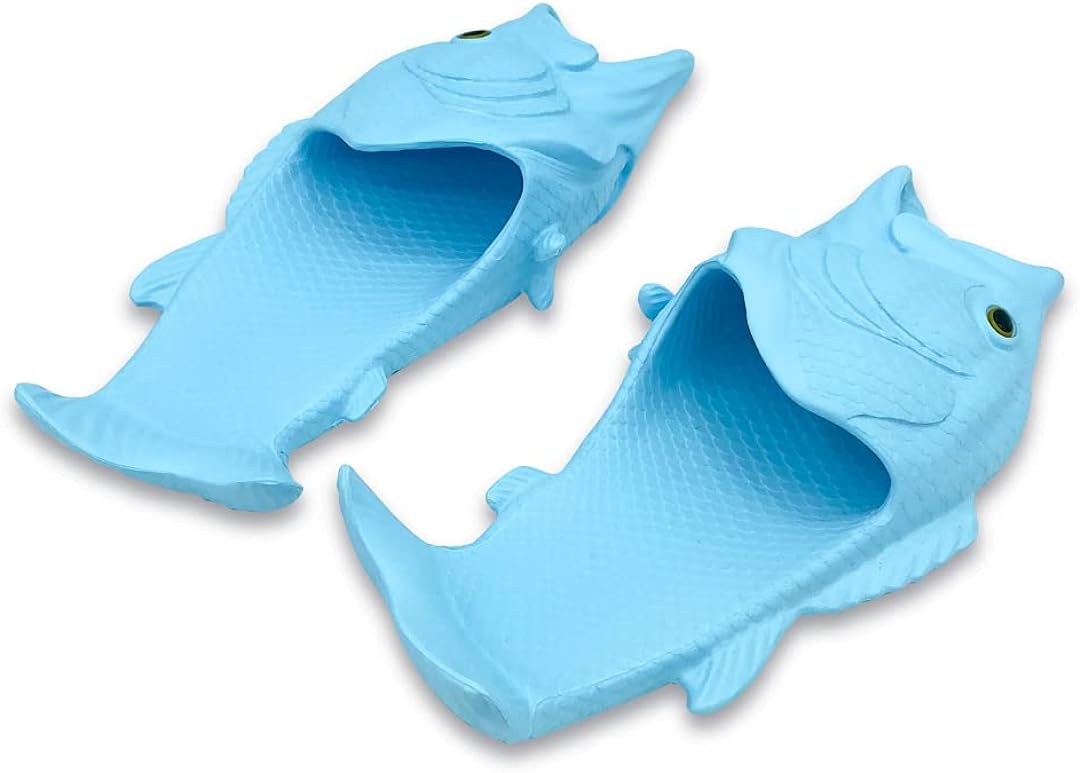 Coddies Fish Flip Flops | The Original Fish Slippers | Funny Gift, Unisex Sandals, Bass Slides, Pool, Beach & Shower Shoes | Men, Women & Kids
