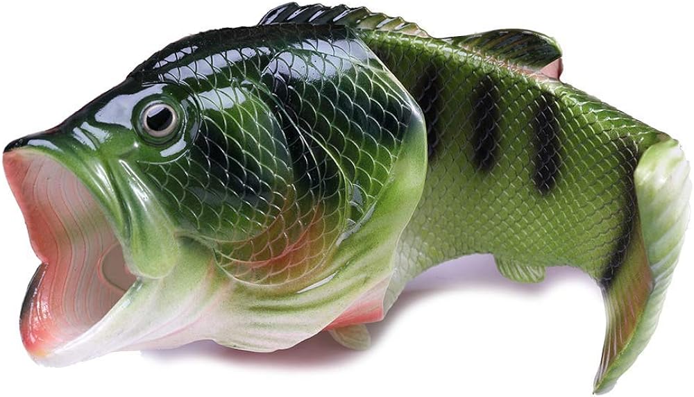 Unisex Fish Slippers, bass Sandals, Animal Slippers Animal Fish Slippers,