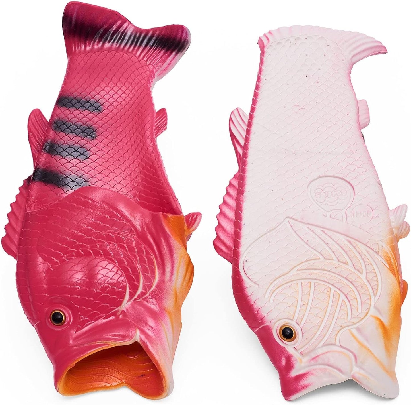 Coddies Fish Flip Flops | The Original Fish Slippers | Funny Gift, Unisex Sandals, Bass Slides, Pool, Beach & Shower Shoes | Men, Women & Kids