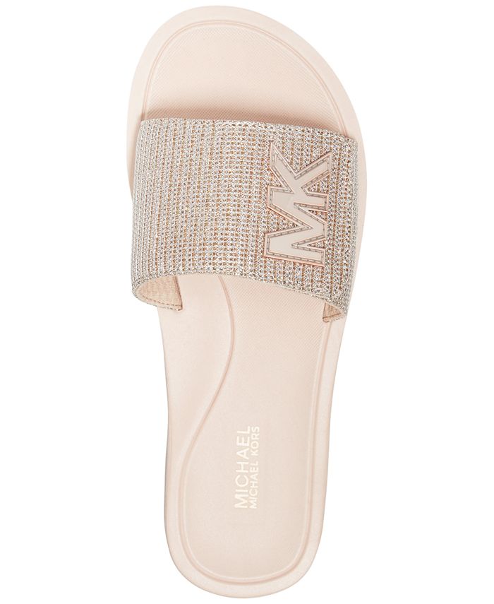 Women's MK Logo Pool Slide Sandals