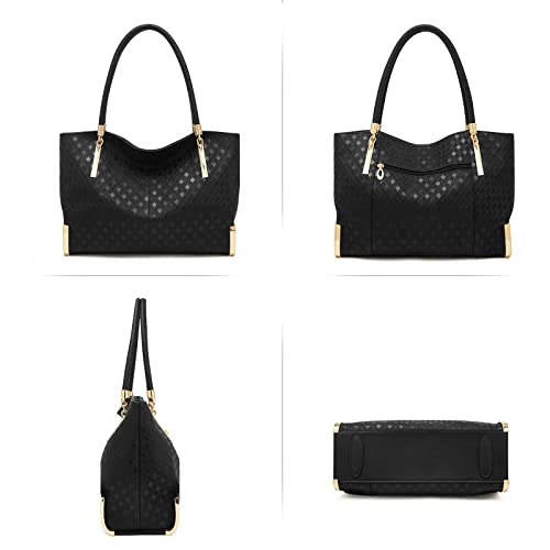 FOXLOVER Large Capacity Tote Handbags for Women, Genuine Leather Ladies Top-handle Bags Fashion Shoulder Bags Purses