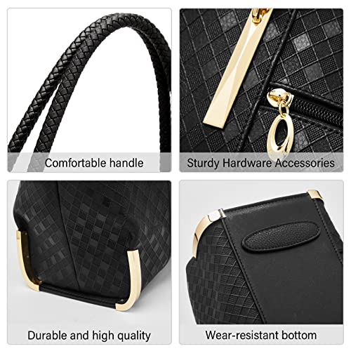 FOXLOVER Large Capacity Tote Handbags for Women, Genuine Leather Ladies Top-handle Bags Fashion Shoulder Bags Purses