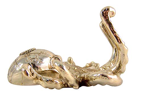 Antique Gold Tone Steampunk Octopus Wall Hook Figurine, 5 Inch
