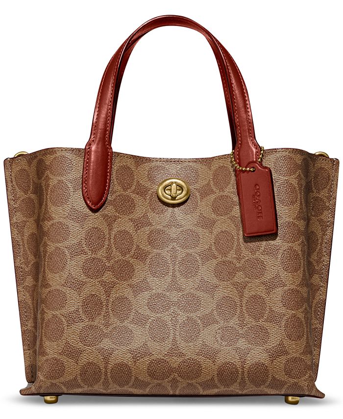 Signature Coated Canvas Willow Tote 24 with Convertible Straps
