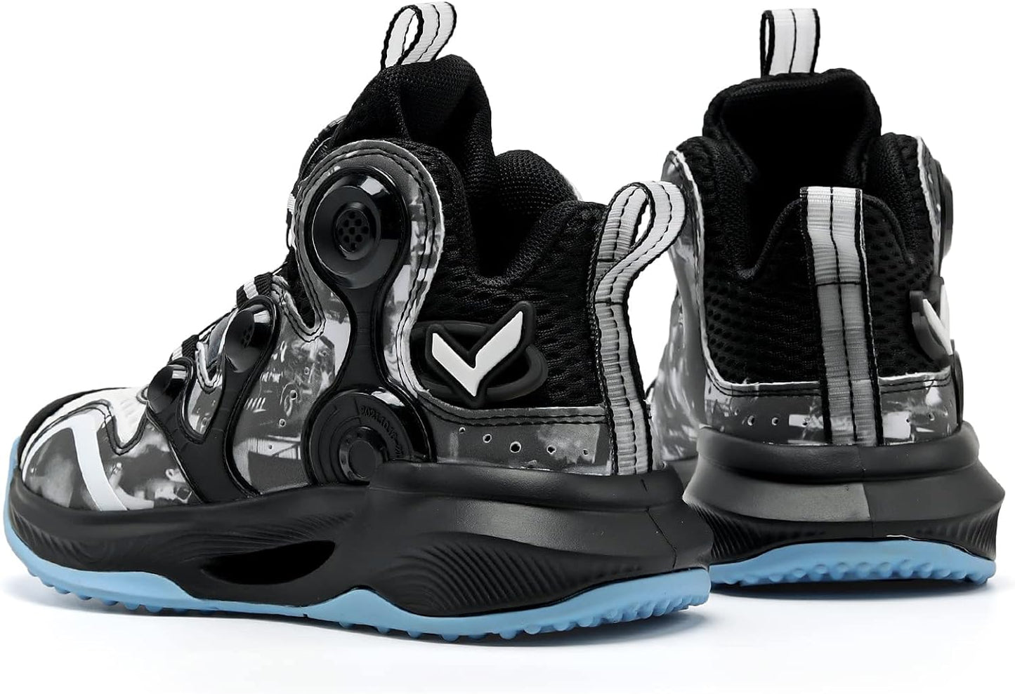 VITUOFLY Kids Basketball Shoes Boys Air Cushion Sneakers Girls Mid Top School Training Shoes Non-Slip Outdoor Sports Shoes Comfortable Boys Running Shoes Durable Little Kid/Big Kid