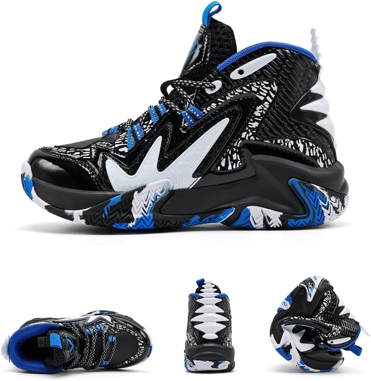 VITUOFLY Kids Basketball Shoes Boys Air Cushion Sneakers Girls Mid Top School Training Shoes Non-Slip Outdoor Sports Shoes Comfortable Boys Running Shoes Durable Little Kid/Big Kid
