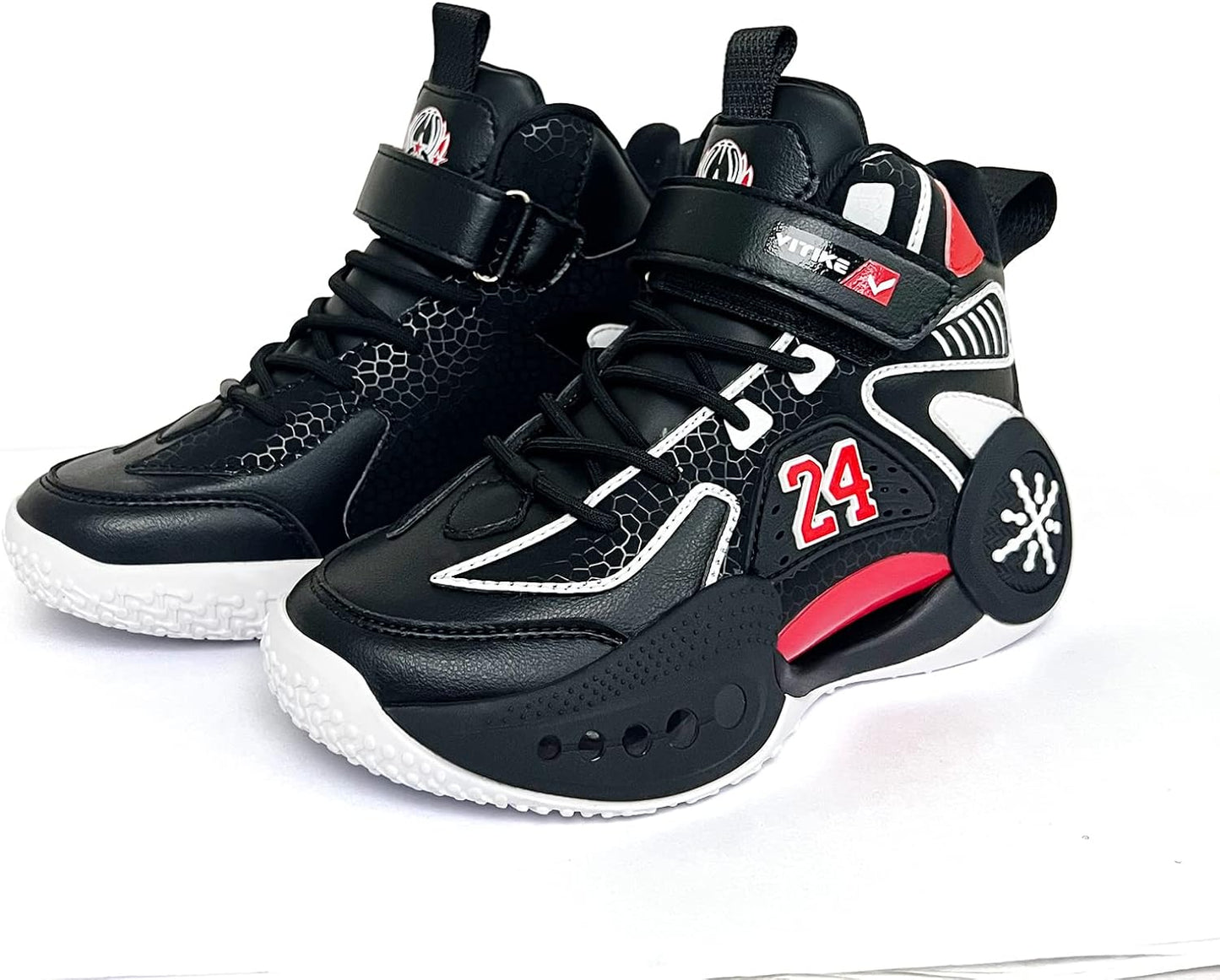 VITUOFLY Kids Basketball Shoes Boys Air Cushion Sneakers Girls Mid Top School Training Shoes Non-Slip Outdoor Sports Shoes Comfortable Boys Running Shoes Durable Little Kid/Big Kid