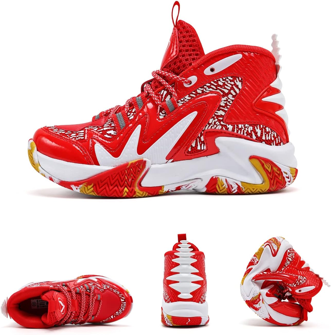 VITUOFLY Kids Basketball Shoes Boys Air Cushion Sneakers Girls Mid Top School Training Shoes Non-Slip Outdoor Sports Shoes Comfortable Boys Running Shoes Durable Little Kid/Big Kid