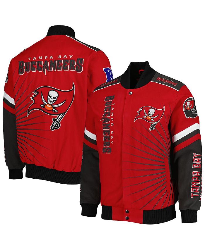 Men's Red Tampa Bay Buccaneers Extreme Redzone Full-Snap Varsity Jacket