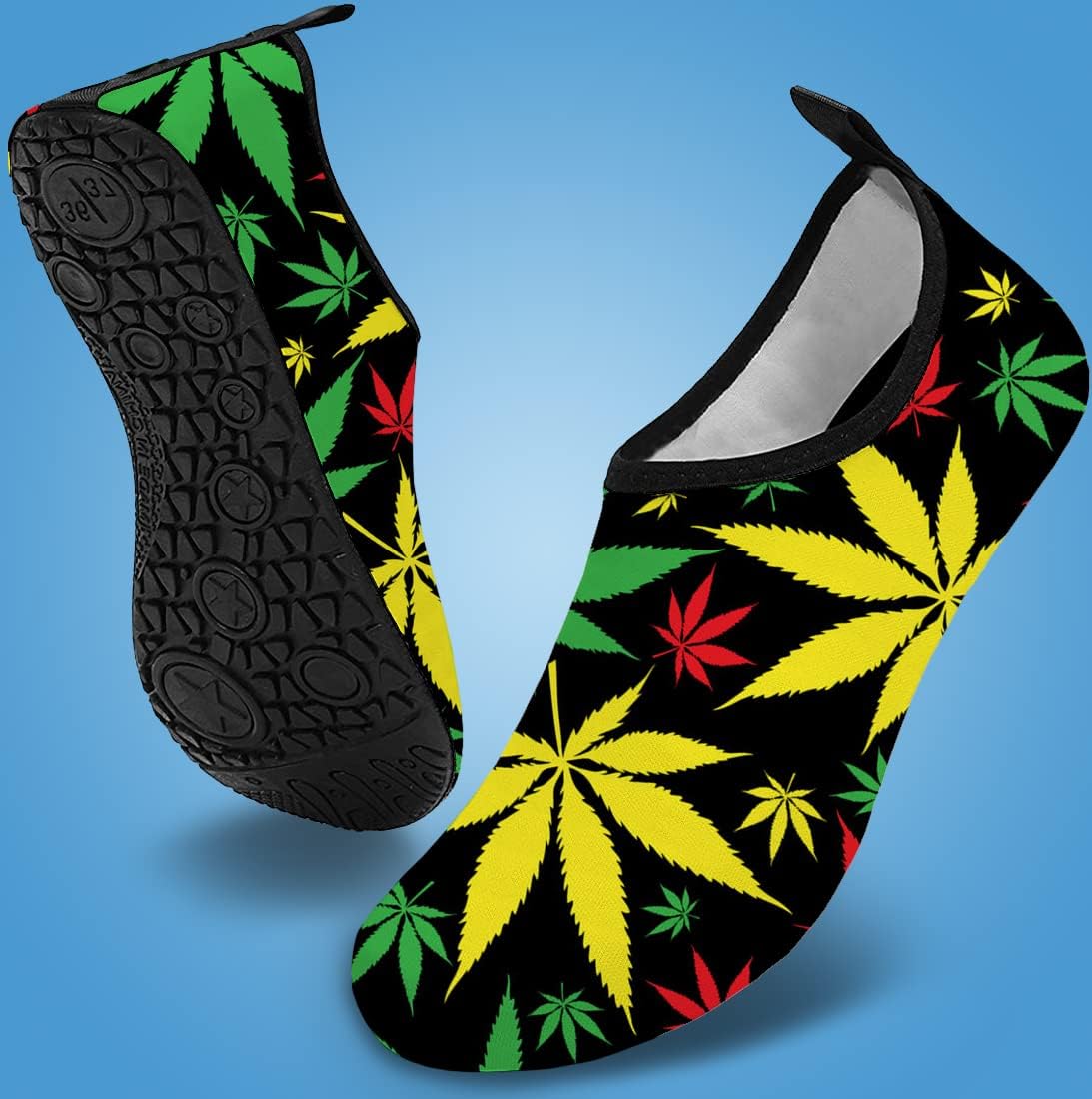 WEED WATER SHOES Water Shoes for Mens Womens Quick-Dry Aqua Socks Swim Beach Shoes for Outdoor Surfing Yoga