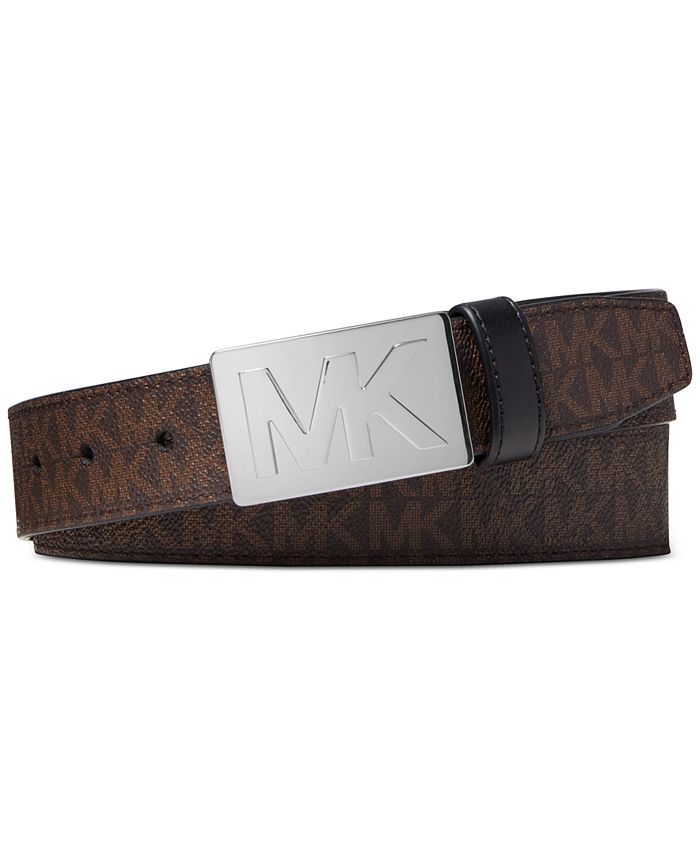 Men's Raised Logo MK Plaque Belt