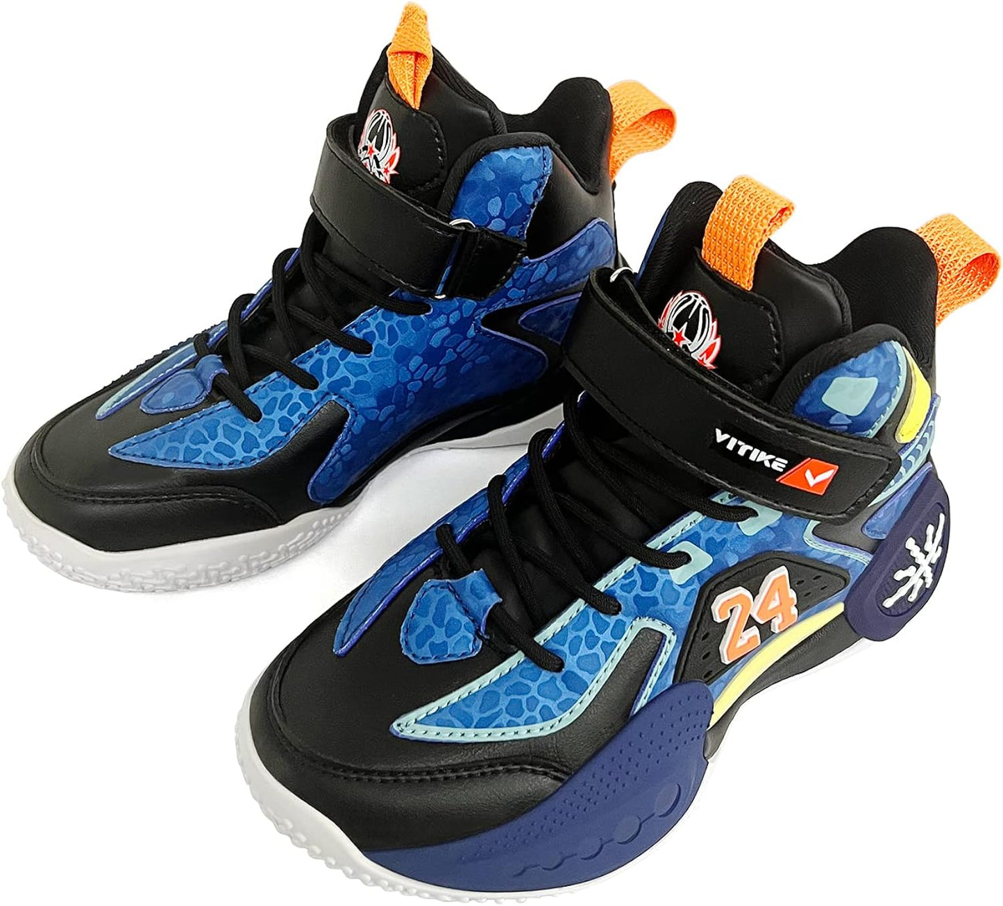 VITUOFLY Kids Basketball Shoes Boys Air Cushion Sneakers Girls Mid Top School Training Shoes Non-Slip Outdoor Sports Shoes Comfortable Boys Running Shoes Durable Little Kid/Big Kid