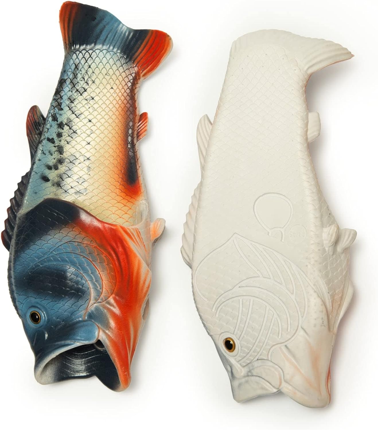 Coddies Fish Flip Flops | The Original Fish Slippers | Funny Gift, Unisex Sandals, Bass Slides, Pool, Beach & Shower Shoes | Men, Women & Kids