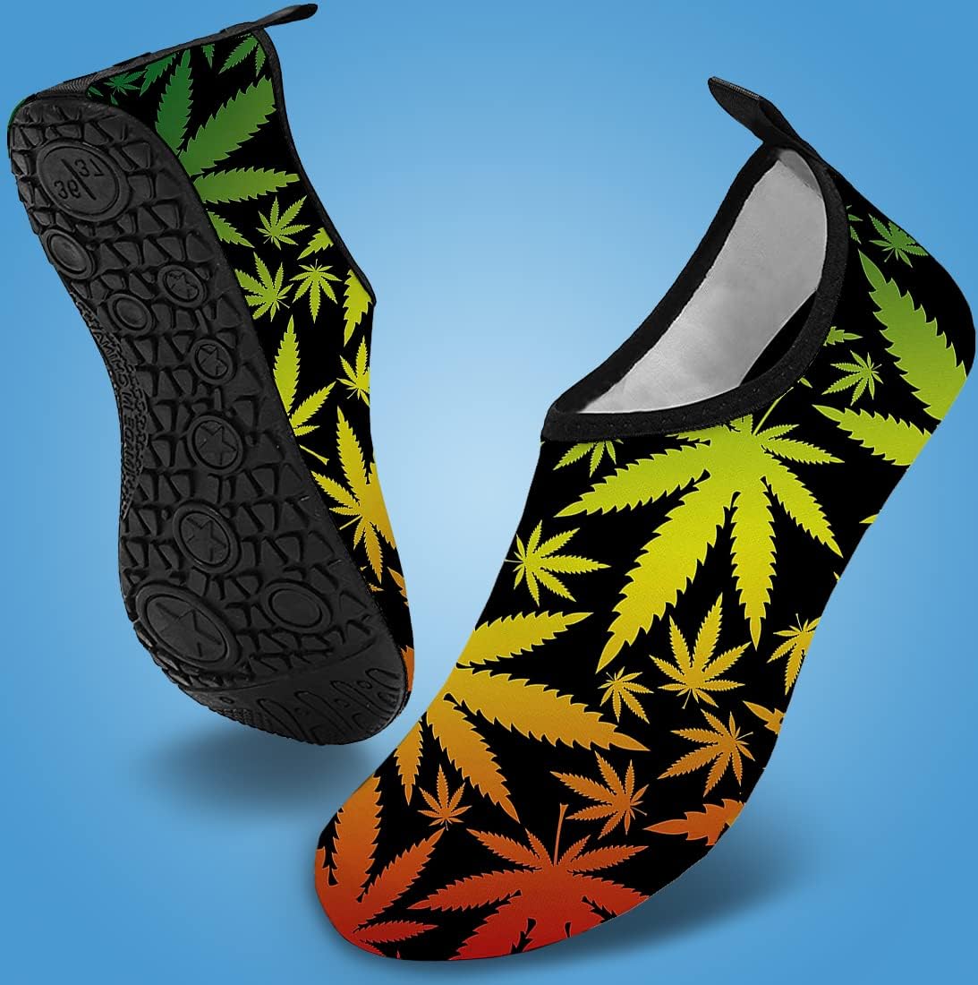 WEED WATER SHOES Water Shoes for Mens Womens Quick-Dry Aqua Socks Swim Beach Shoes for Outdoor Surfing Yoga