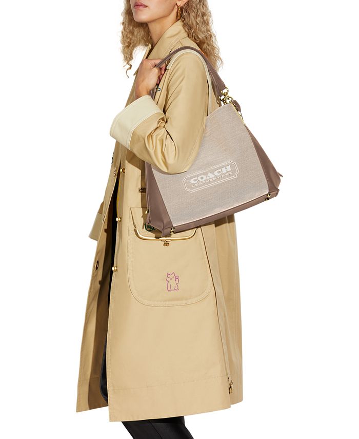 Badge Jacquard Dalton 31 Shoulder Bag - Macy's Exclusive