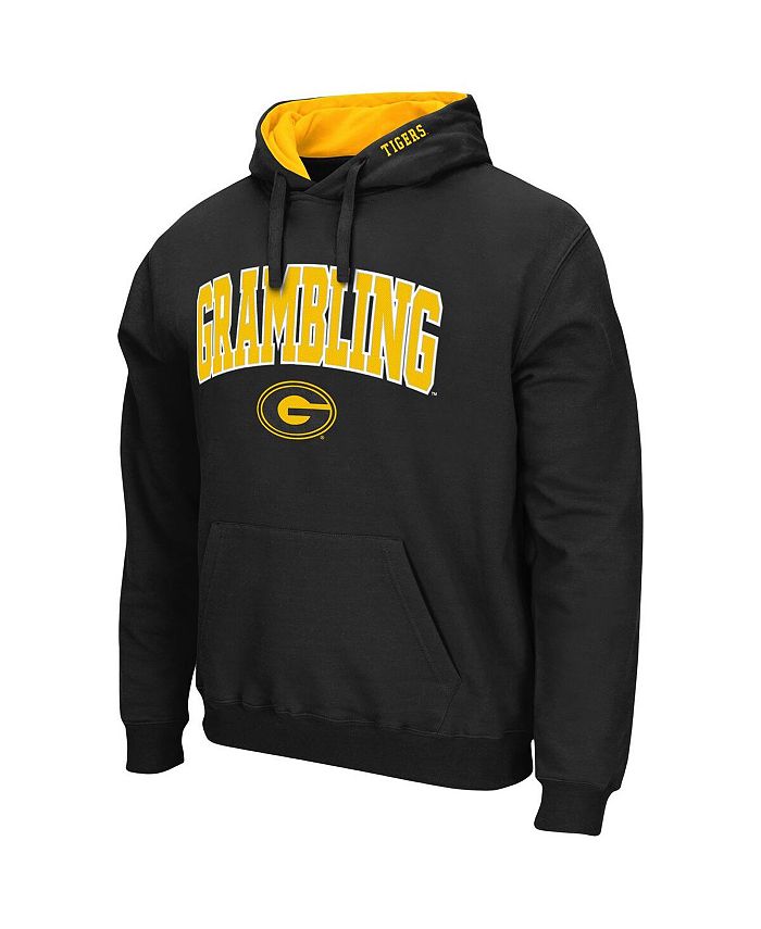 Men's Black Grambling Tigers Arch & Logo Pullover Hoodie
