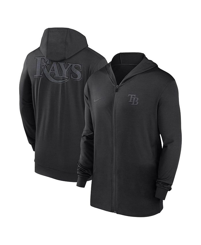 Men's Black Tampa Bay Rays Authentic Collection Travel Performance Full-Zip Hoodie