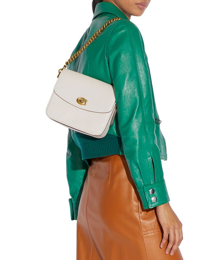 Polished Pebbled Leather Cassie Crossbody 19