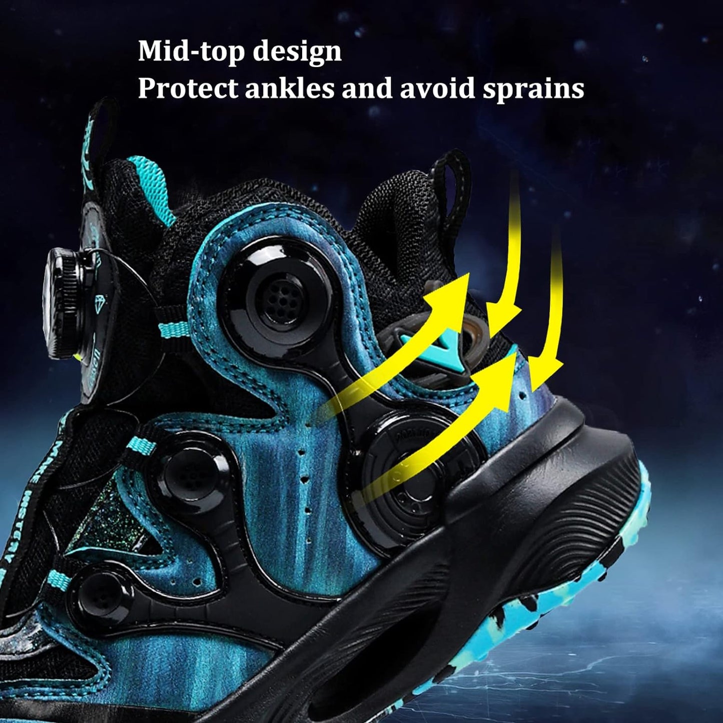 VITUOFLY Kids Basketball Shoes Boys Air Cushion Sneakers Girls Mid Top School Training Shoes Non-Slip Outdoor Sports Shoes Comfortable Boys Running Shoes Durable Little Kid/Big Kid