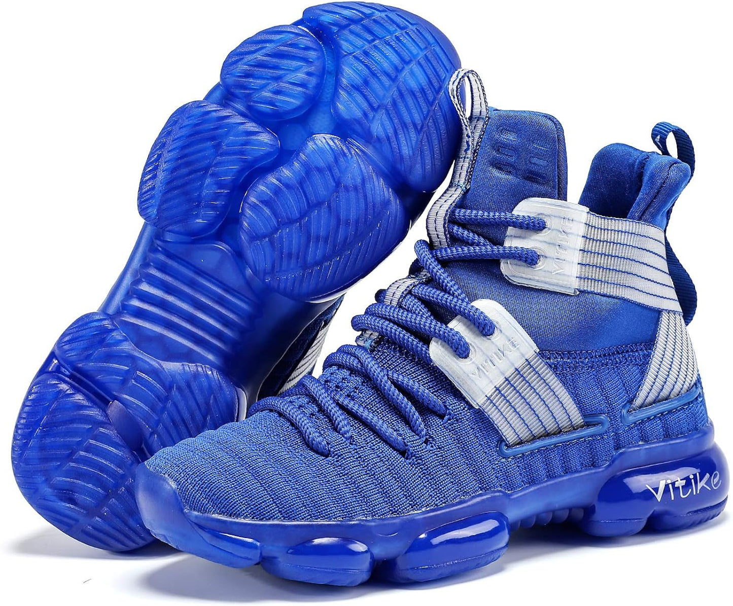 VITUOFLY Kids Basketball Shoes Boys Air Cushion Sneakers Girls Mid Top School Training Shoes Non-Slip Outdoor Sports Shoes Comfortable Boys Running Shoes Durable Little Kid/Big Kid