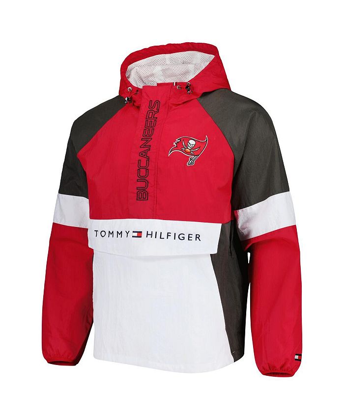 Men's Red Tampa Bay Buccaneers Quarter-Zip Pullover Hoodie Jacket