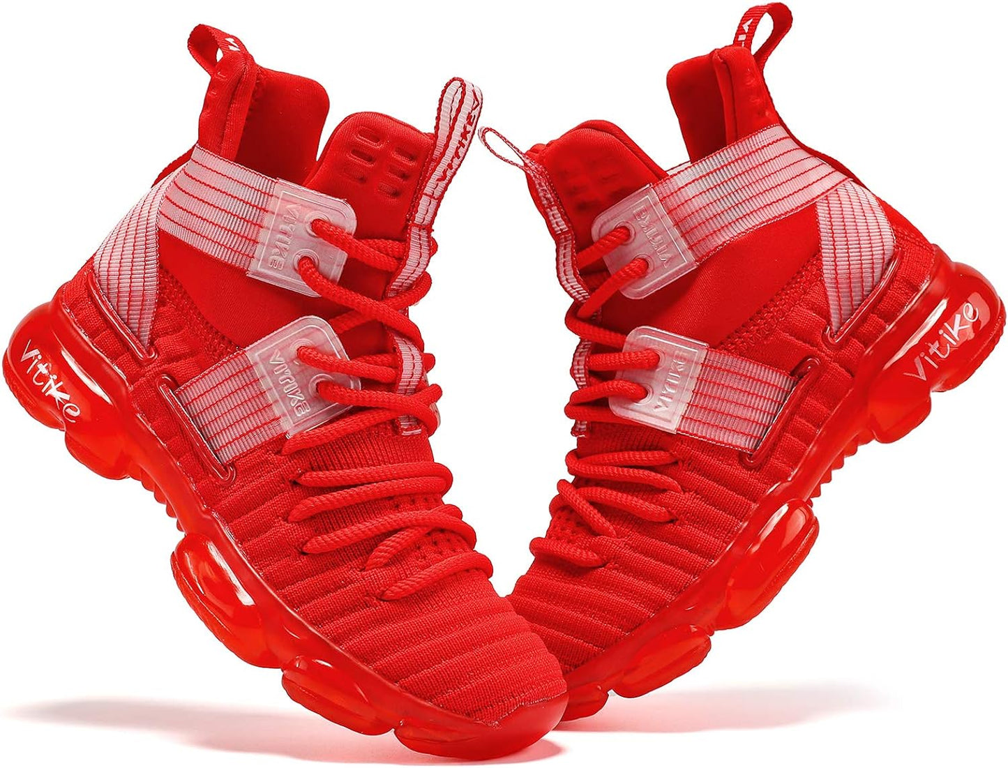 VITUOFLY Kids Basketball Shoes Boys Air Cushion Sneakers Girls Mid Top School Training Shoes Non-Slip Outdoor Sports Shoes Comfortable Boys Running Shoes Durable Little Kid/Big Kid