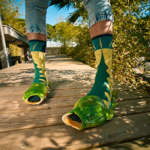 Coddies Fish Flip Flops | The Original Fish Slippers | Funny Gift, Unisex Sandals, Bass Slides, Pool, Beach & Shower Shoes | Men, Women & Kids