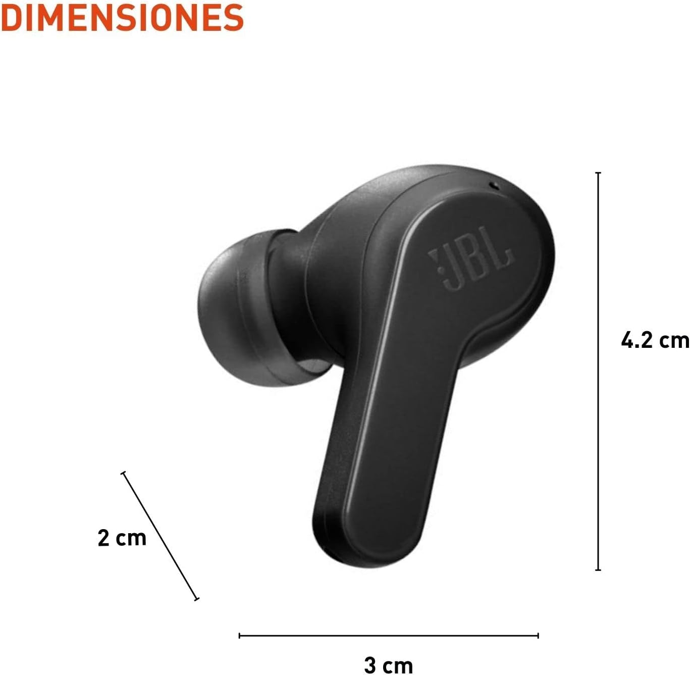 JBL Vibe 200TWS True Wireless Earbuds - Black, Small