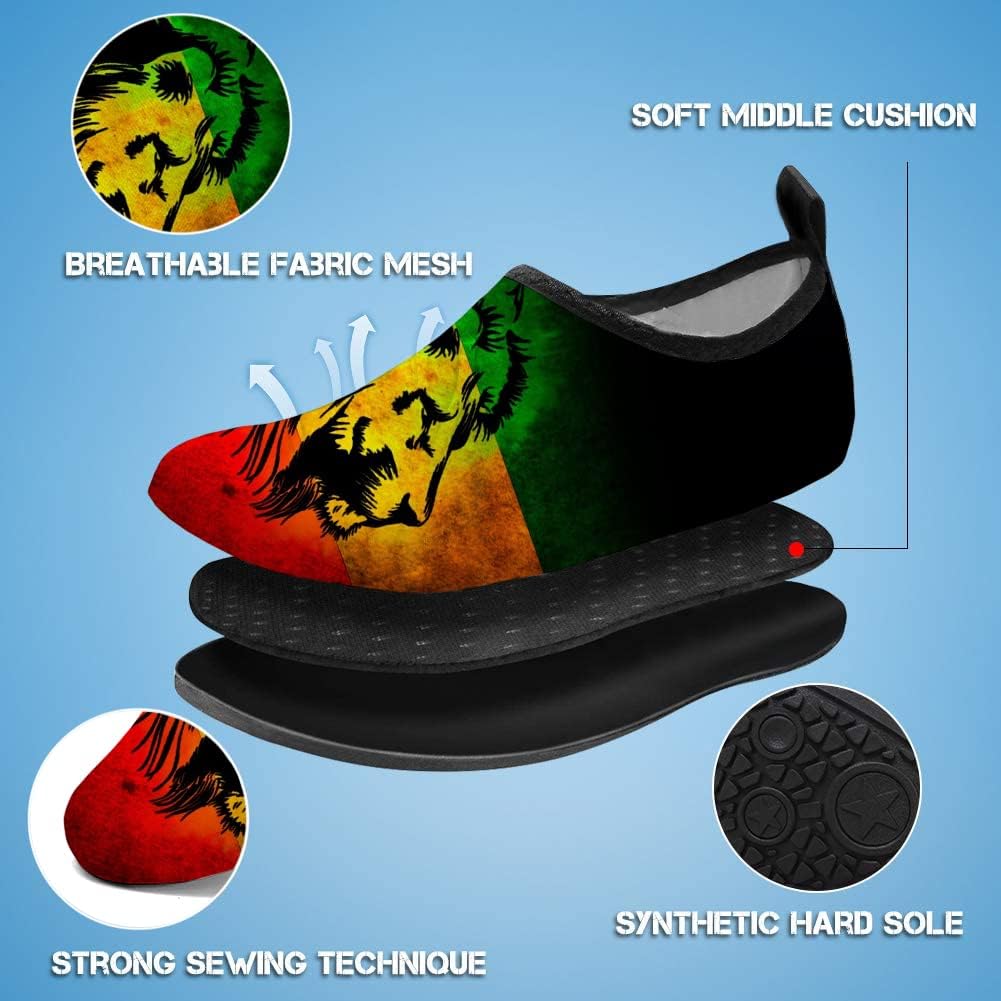 WEED WATER SHOES Water Shoes for Mens Womens Quick-Dry Aqua Socks Swim Beach Shoes for Outdoor Surfing Yoga