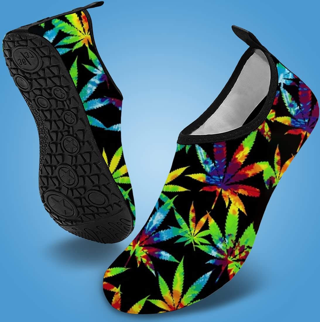 WEED WATER SHOES Water Shoes for Mens Womens Quick-Dry Aqua Socks Swim Beach Shoes for Outdoor Surfing Yoga