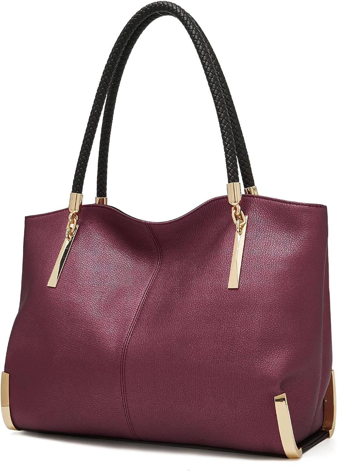 FOXLOVER Large Capacity Tote Handbags for Women, Genuine Leather Ladies Top-handle Bags Fashion Shoulder Bags Purses