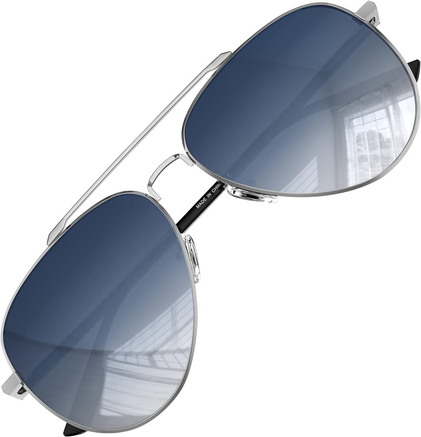 LUENX Aviator Sunglasses for Men Women Polarized - UV 400 Protection with case 60MM